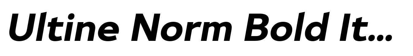 Ultine Norm Bold Italic